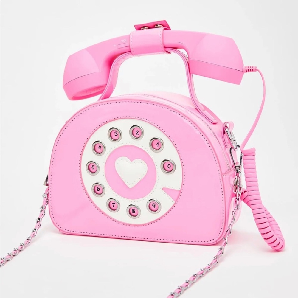 Dolls kill nwot pink phone purse neon